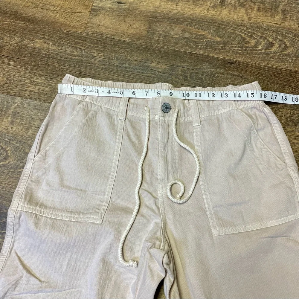American Eagle AE Jogger Pants Jeans Size 10 Khaki Beige Drawstring - Picture 3 of 11